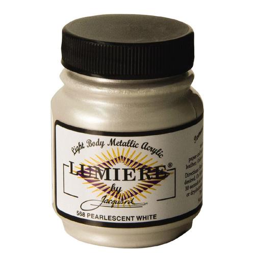 Pearlescent white acrylic paint in 66.54ml, ideal for art and crafts, provides a stunning metallic finish on various surfaces.