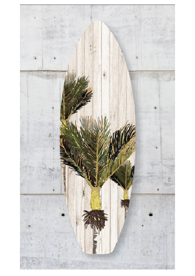 Wall Art / Surfboard Art - Nikau (Ply Wood)