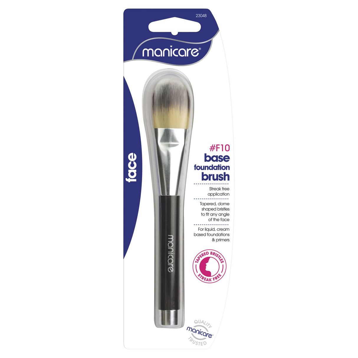 High-performance foundation brush for a flawless, even application with ergonomic grip for precise control.