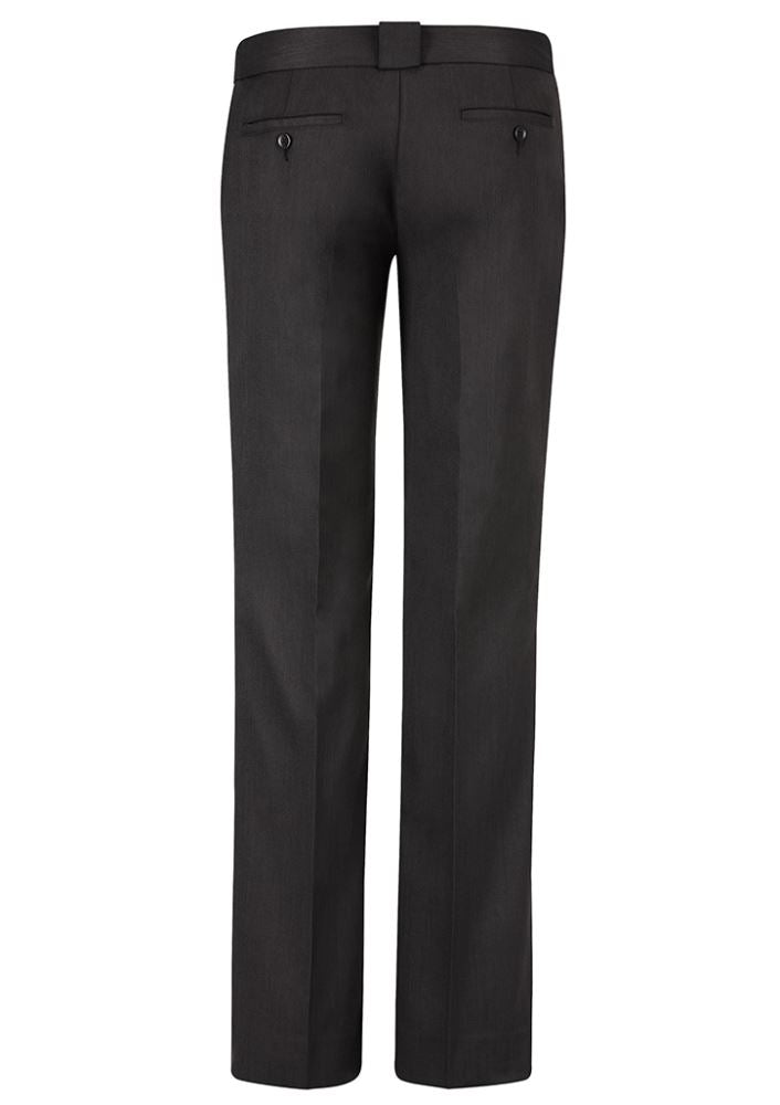 Ladies Charcoal Hipster Fit Pant by Biz Collection, designed for stylish comfort with flattering fit and breathable fabric.