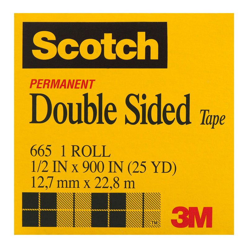 3M Scotch Double Sided Tape 665 12.7mm x 2Boxed refill roll
