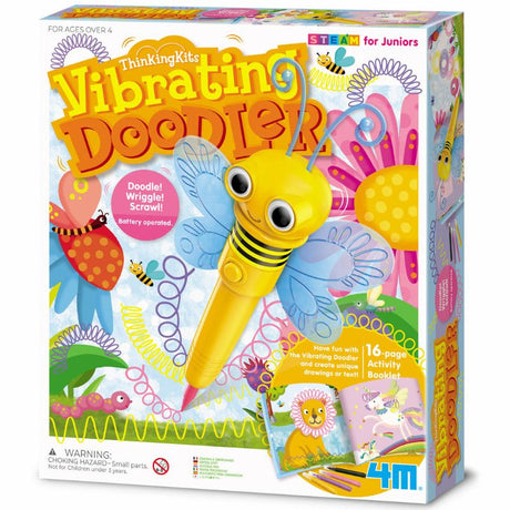 Vibrating Doodler by 4M, a battery-operated pen that creates textured lines for creative drawing and doodling.