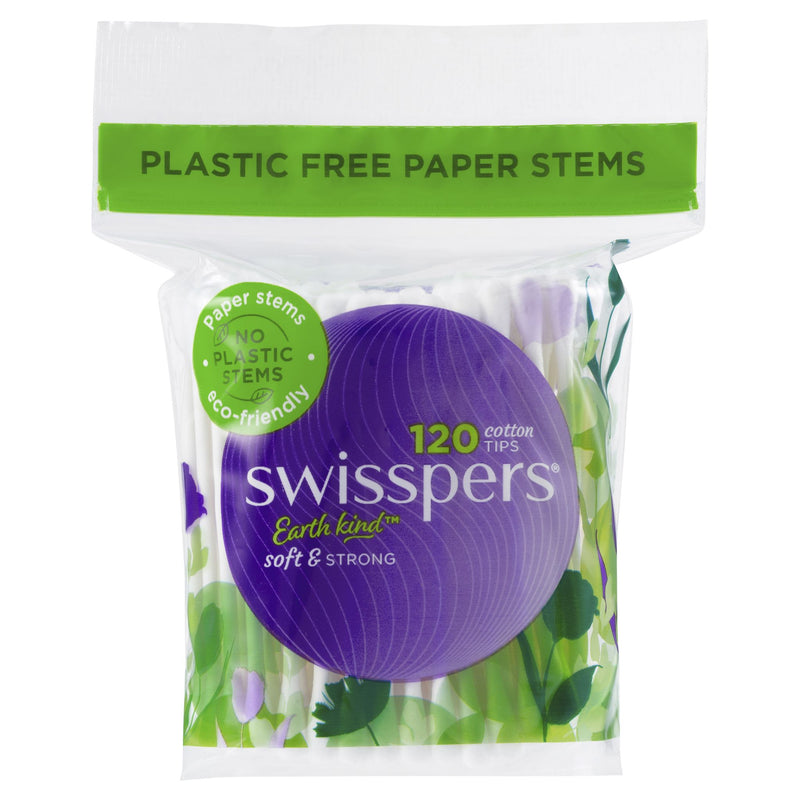 Swisspers Cotton Tips Paper Stems 120pk