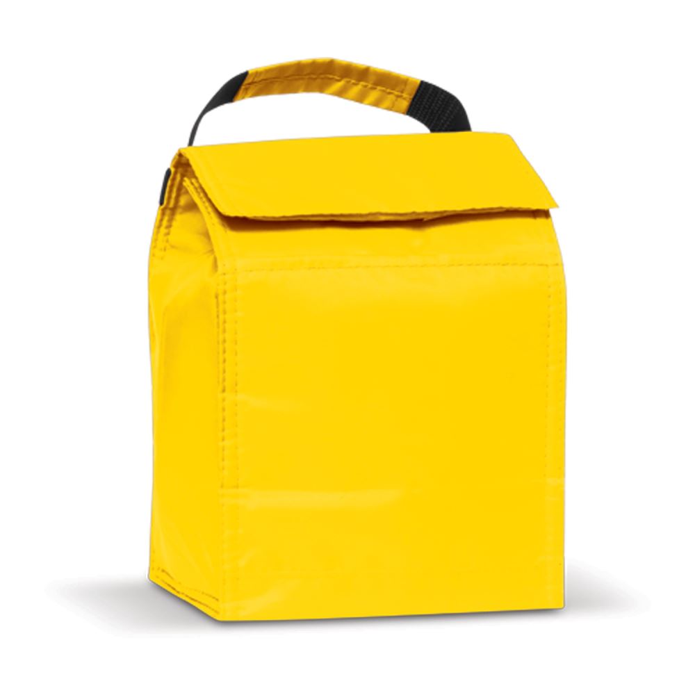 Set of 3 vibrant yellow Solo Lunch Cooler Bags, insulated for fresh meals, featuring an external pocket for easy organization.