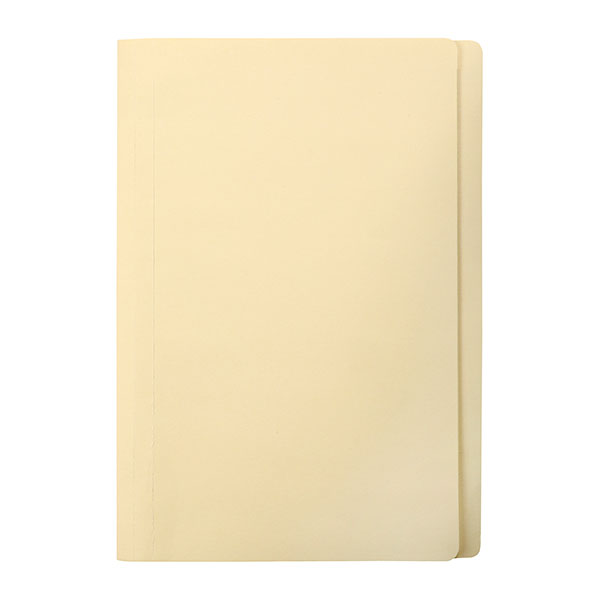 Buff manilla folders in a box of 100, designed for durable document organization at home or in the office.