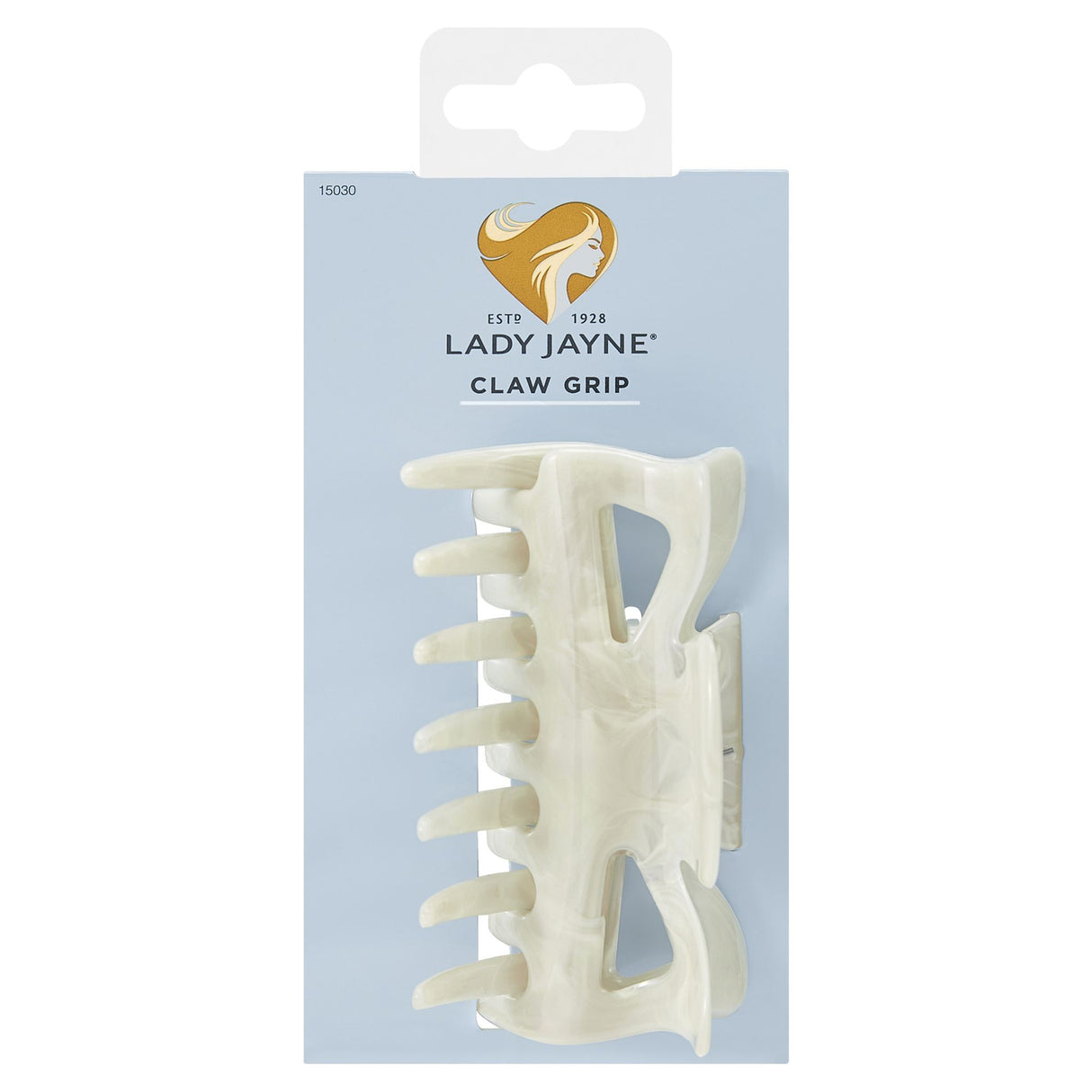 Lady Jayne Marble Claw Grip with a stylish marbled design, perfect for securing various hairstyles effortlessly.