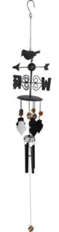 Rustic Bird Weather-Vane Wind Chime with charming design, durable materials, and soothing melodies for outdoor tranquility.