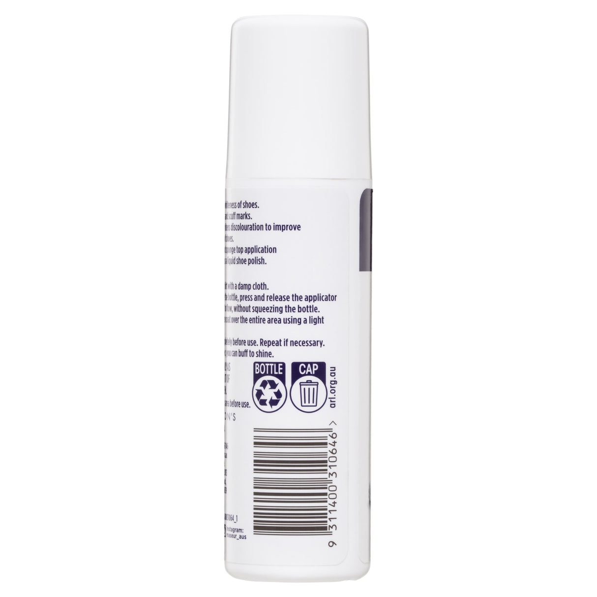 Maseur Footcare Sneaker Whitener 75mL revitalizes stained sneakers, restoring their white shine with an easy sponge applicator.