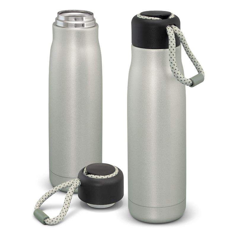 Halifax Silver Vacuum Bottle Set of 6, stylish 500ml insulated bottles for hot and cold beverages, perfect for on-the-go hydration.