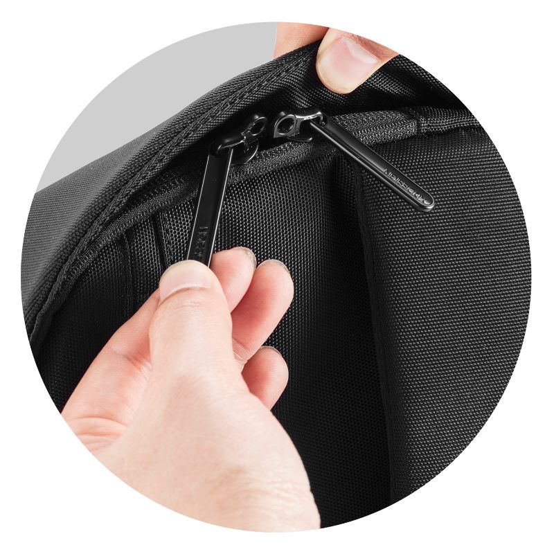 Bobby Sling Bag in black features anti-theft design, USB charging port, and eco-friendly materials for stylish city travel.