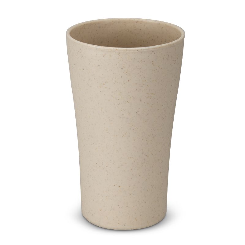 Eco-friendly Natura Cup made from wheat straw and polypropylene, ideal for drinks, featuring a natural look and sustainable design.