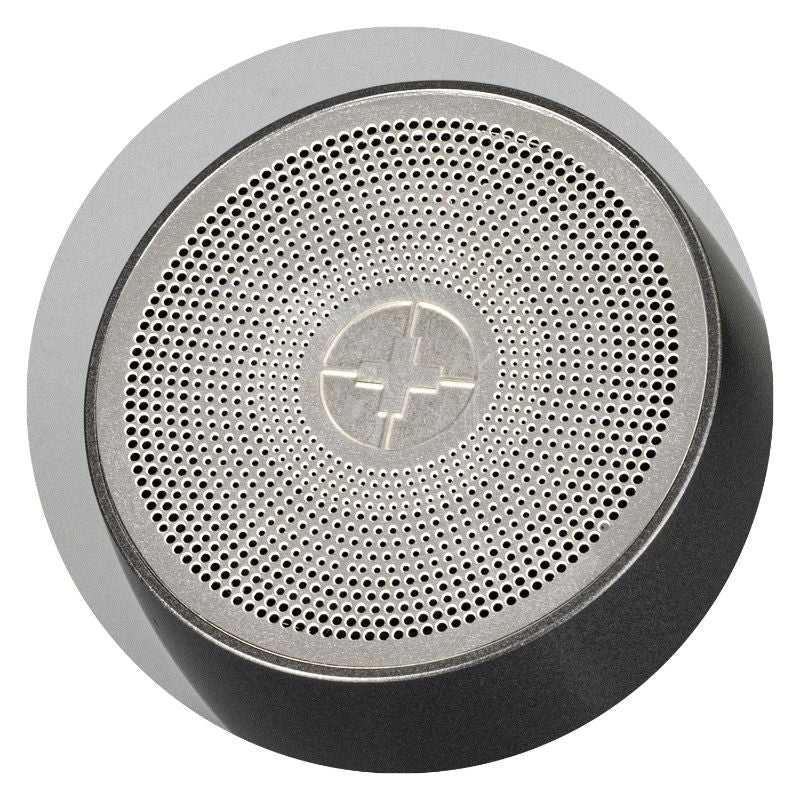 Sleek black Swiss Peak Bass Speaker with robust 3W output, stainless steel body, and Bluetooth 5.0 for enhanced audio experience.