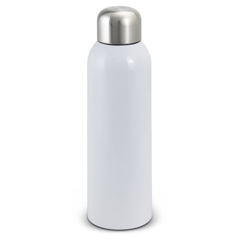 Stylish Poseidon Gloss White stainless steel bottle set, 800ml with leak-proof lid, perfect for hydration on-the-go.