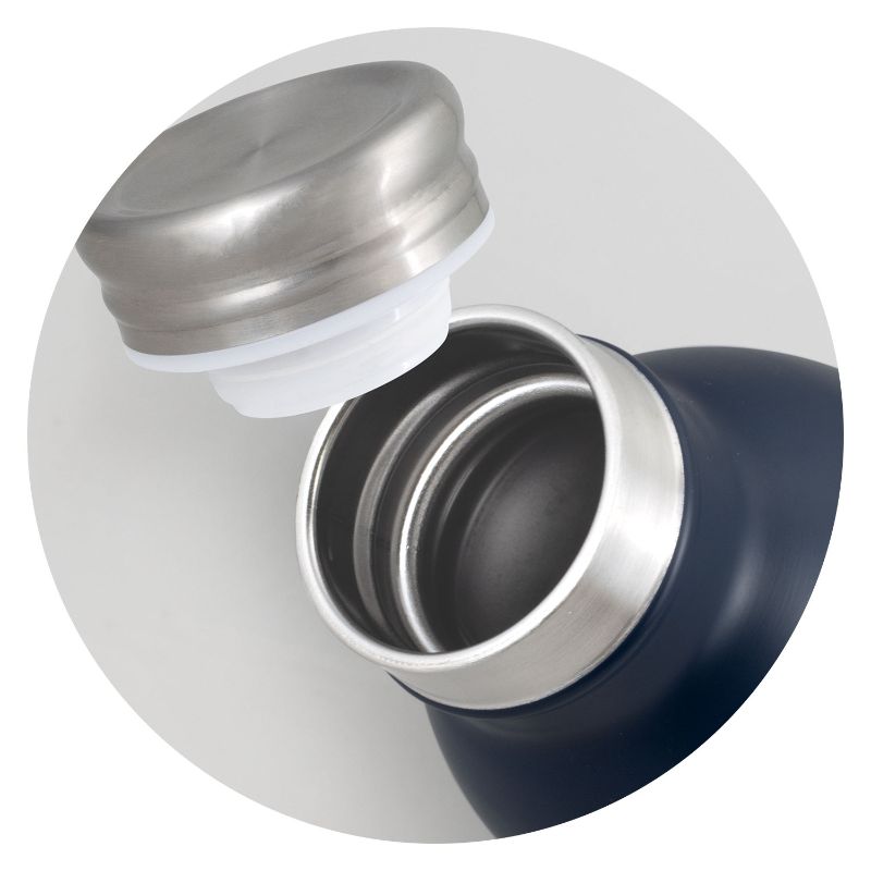 Set of 3 Vanguard Matt Black vacuum bottles, 600ml each, stylish stainless steel, BPA-free, keeps drinks hot or cold.
