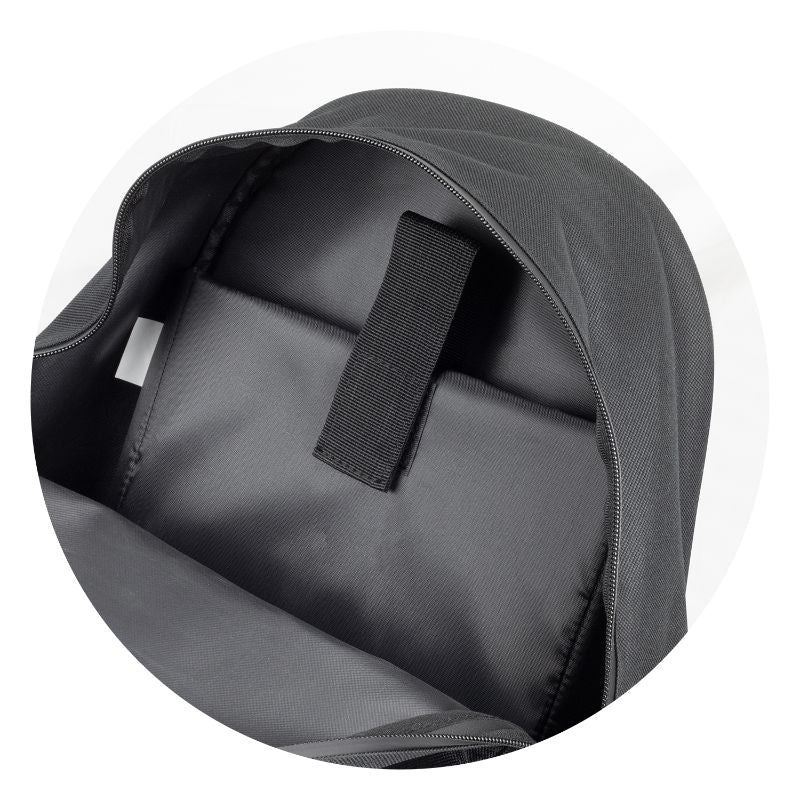 Versatile black 15L backpack with durable 600D polyester, padded straps, and multiple pockets for everyday use.