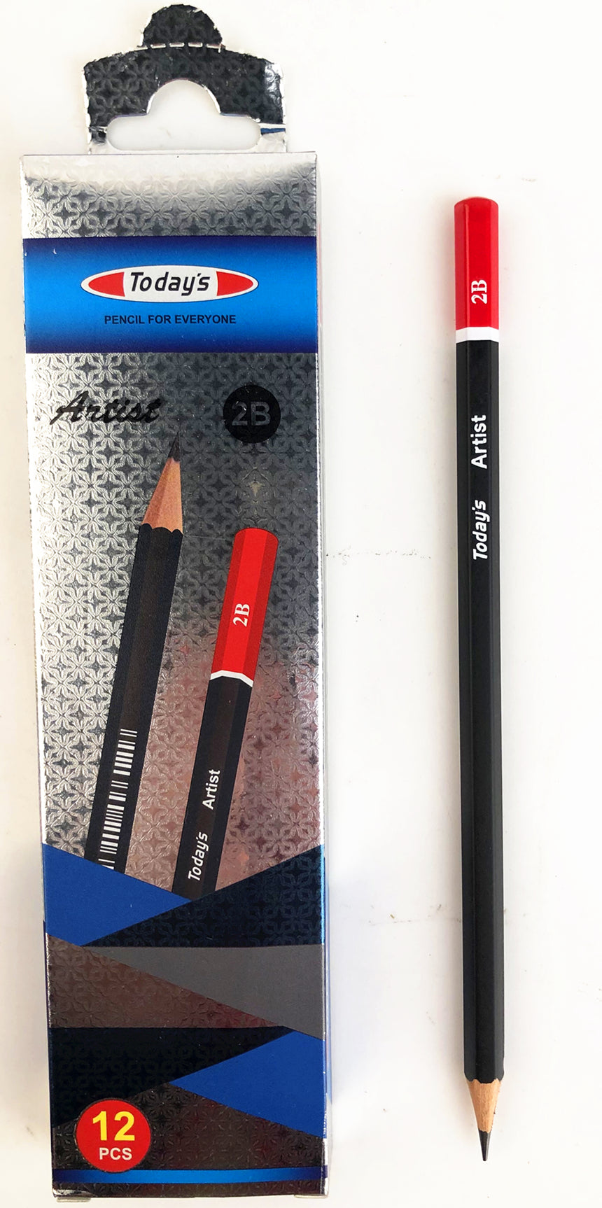 High-quality 2B pencils in hexagonal shape, perfect for smooth writing, shading, and extended use for all ages.