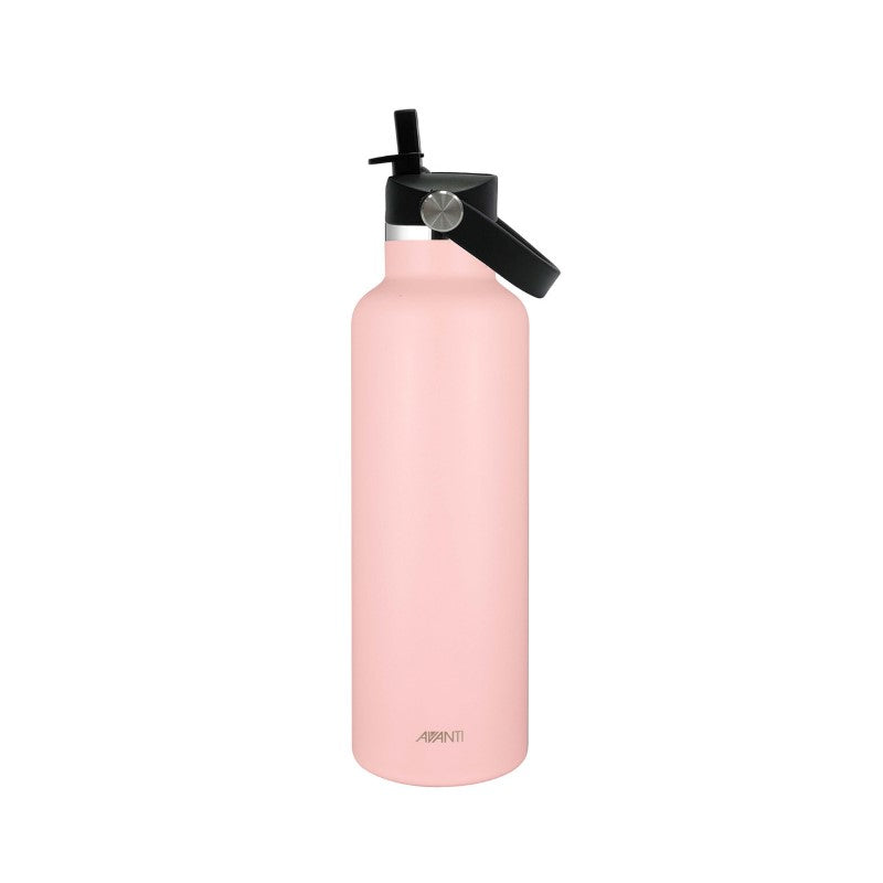 Pink Avanti HydroPlus Sipper Bottle 750ml, stainless steel, insulated, leakproof, ideal for active lifestyles.