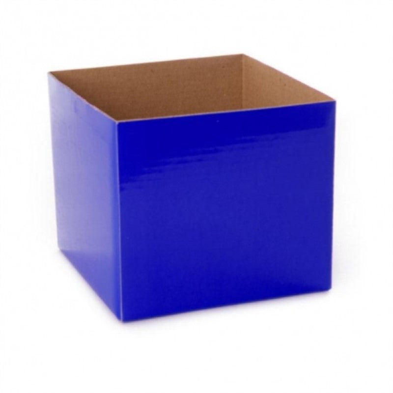 Cobalt blue mini posy boxes, pack of 25, perfect for floral arrangements and gift packaging, measuring 13x12cmH.