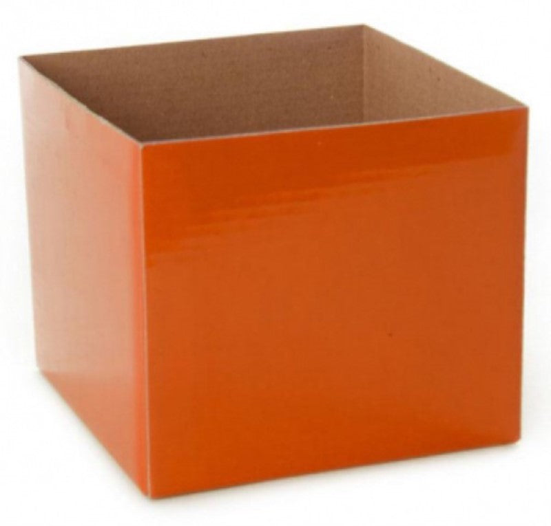 Vibrant orange posy boxes, 13x12cm, pack of 25, perfect for floral arrangements and special occasions.
