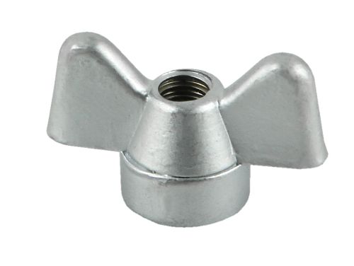 Satin nickel plated wingnut for quadrant stay, durable zinc, easy installation, 28mm x 13mm x 18mm, modern finish.