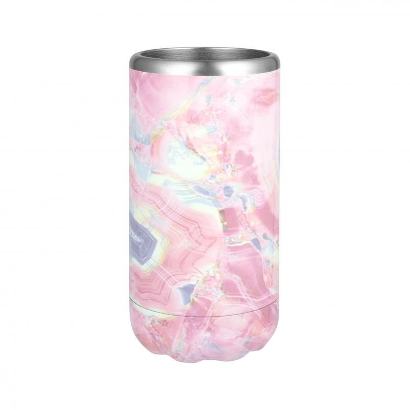 Avanti Skinny Double Wall Insulated Can & Stubbie Holder | Pink Marble