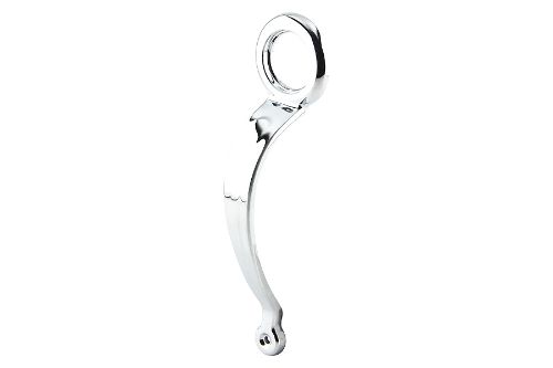 Stylish chrome-plated nightlatch handle for enhanced security, compatible with Yale locks, measuring 190mm x 30mm x 38mm.
