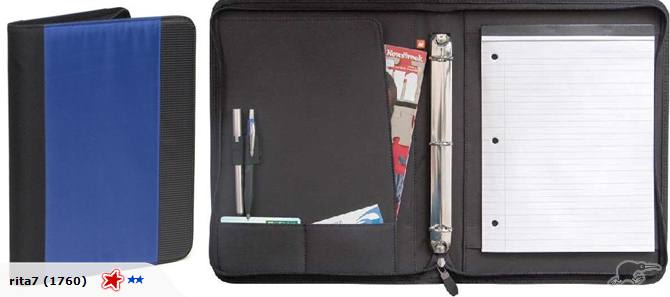 Urban Ring Binder Compendium with detachable 3-ring binder, notepad holders, and durable nylon-polyester design.