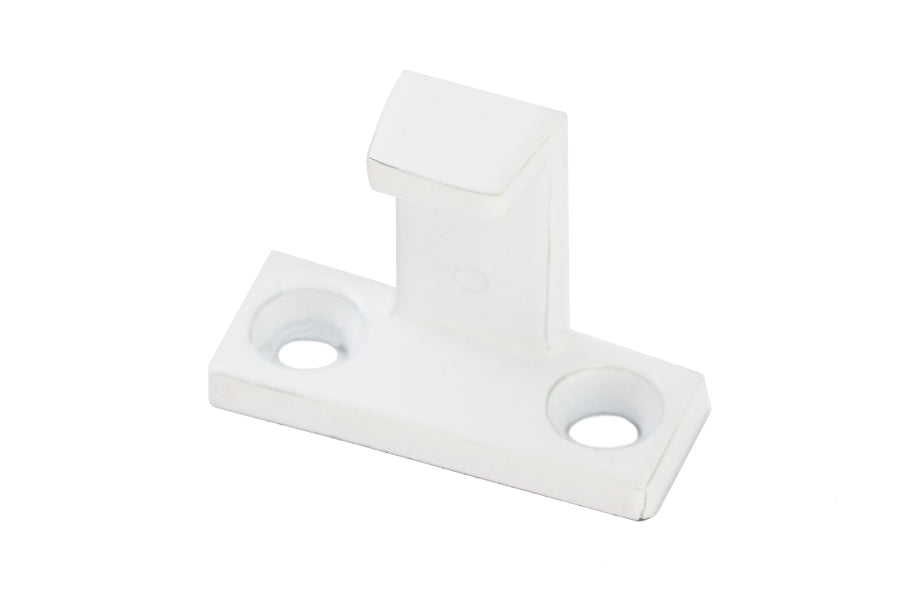 Durable white powder-coated clip for 180 casement stay, crafted from zinc, ensures smooth window operation and easy installation.