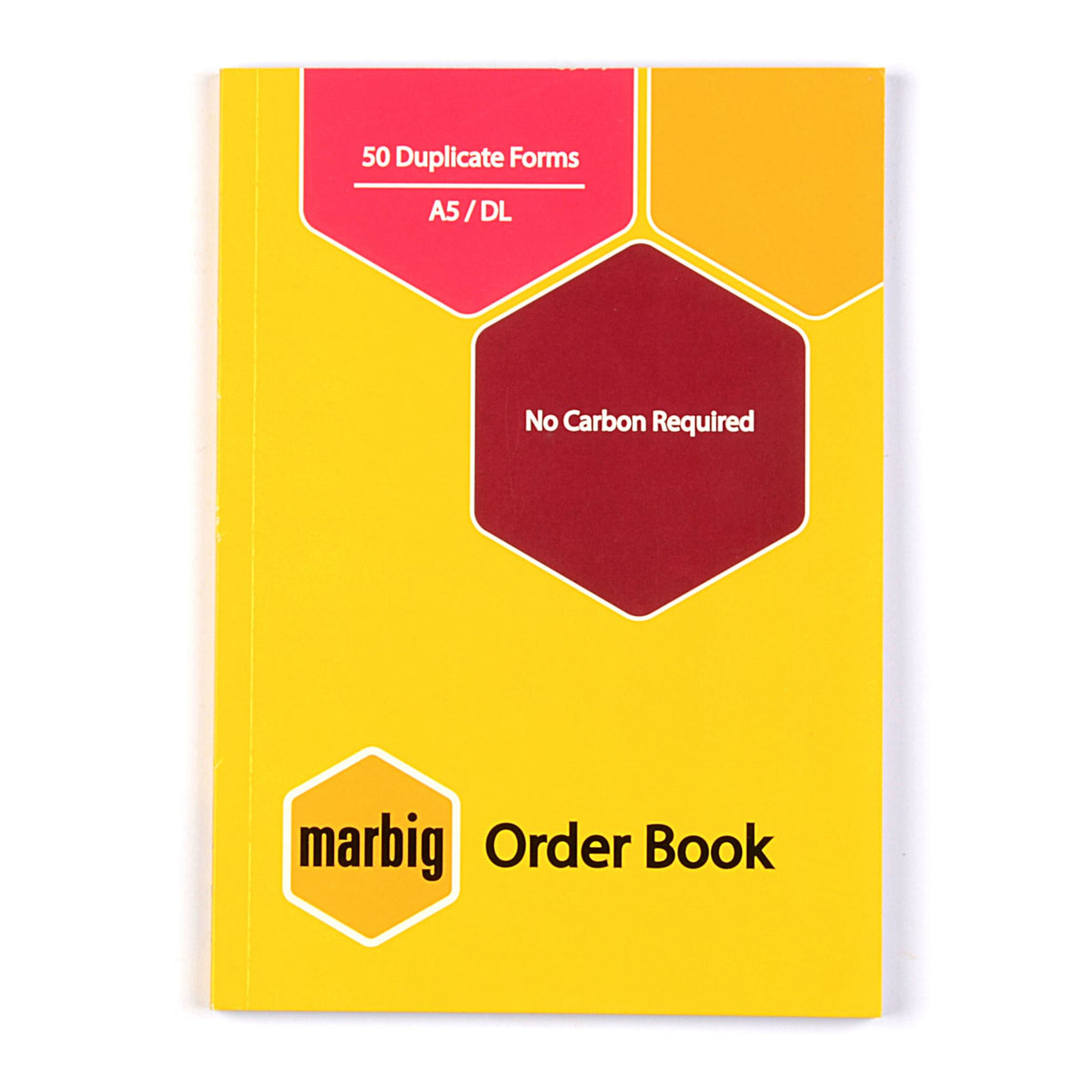 Marbig Order Book A5 with 50 pre-numbered, carbon-free duplicate forms for efficient order management in any business.