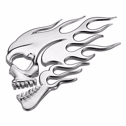 Skull Chrome Badge -WILDCAT
