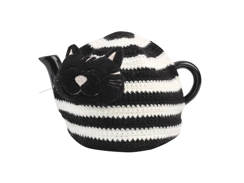 Charming 'Charlie The Cat' tea cosy in playful design, perfect for keeping your teapot warm and enhancing kitchen decor.