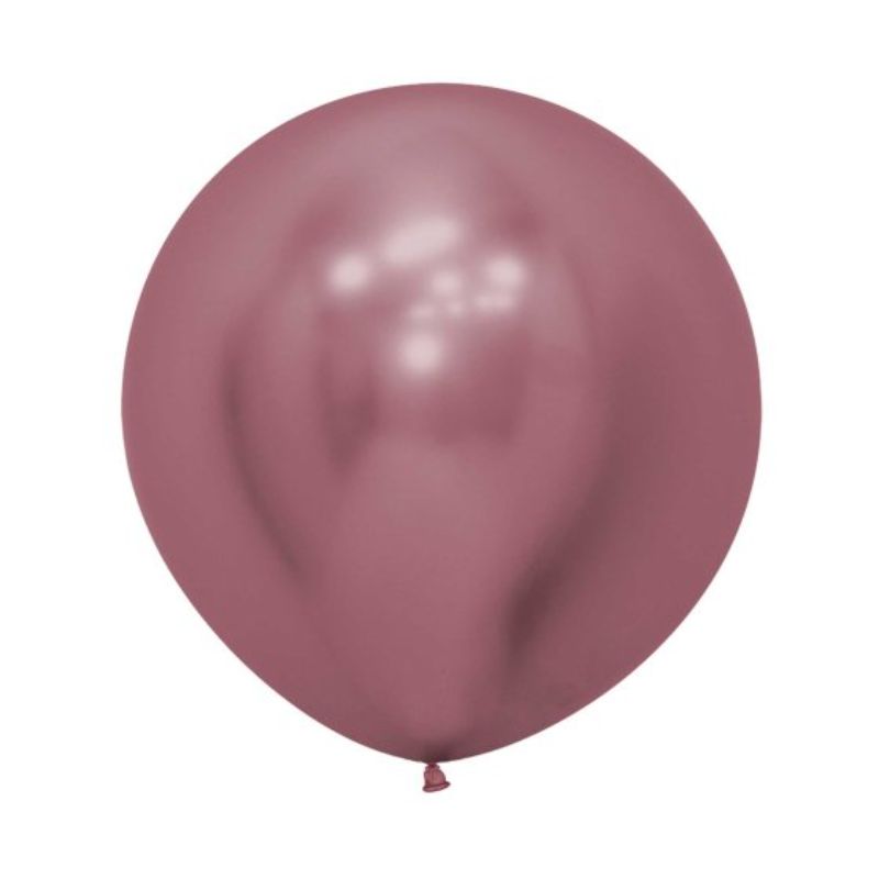 Sempertex 60cm Metallic Reflex Pink Latex Balloons 909, 3PK (Set of 3)