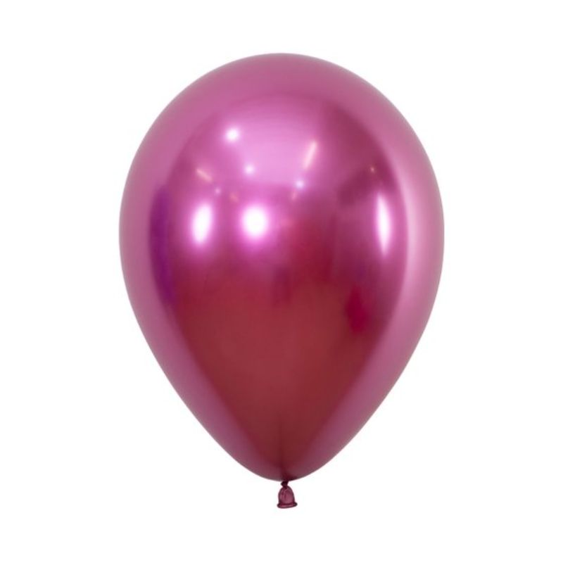 Sempertex 12cm Metallic Reflex Fuchsia Latex Balloons 912, 50PK (Set of 50)