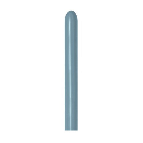 Sempertex 260T Pastel Dusk Blue Latex Balloons in a pack of 100, ideal for elegant celebrations and festive decorations.
