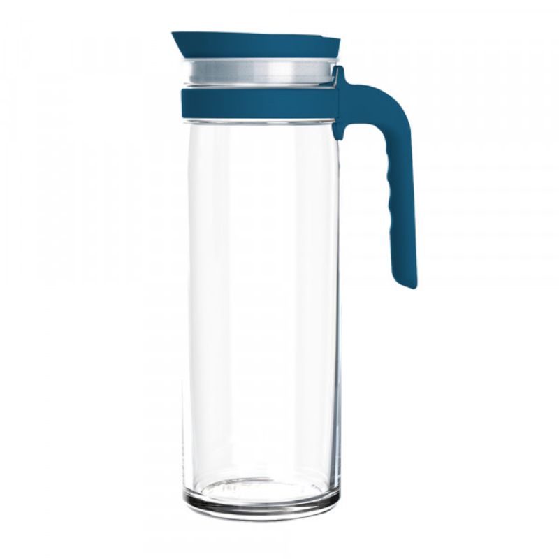 Atlantic Blue Ocean Terra Pitcher, 1390ml, featuring a smart lid, leak-proof design, and firm handle for stylish serving.
