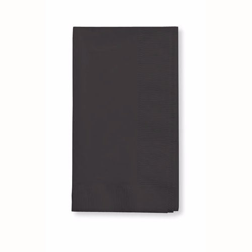 Luxurious pack of 50 black velvet dinner napkins, perfect for elegant dining and versatile table settings.