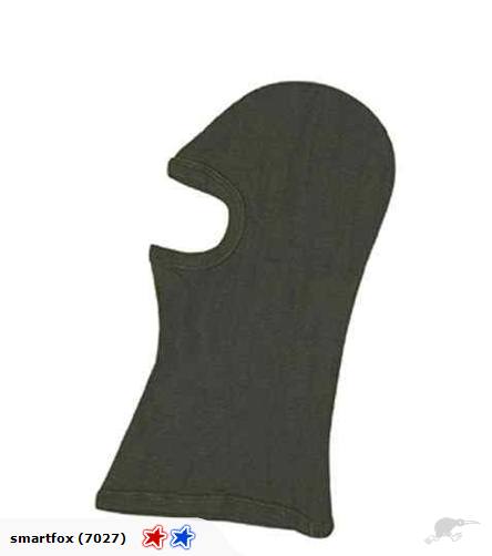 Black merino balaclava from New Zealand, soft, breathable, and warm, ideal for outdoor activities in cold weather.