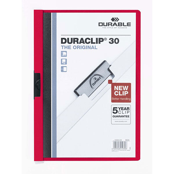 Durable Duraclip Doc Fle A4 30 Sht Rd