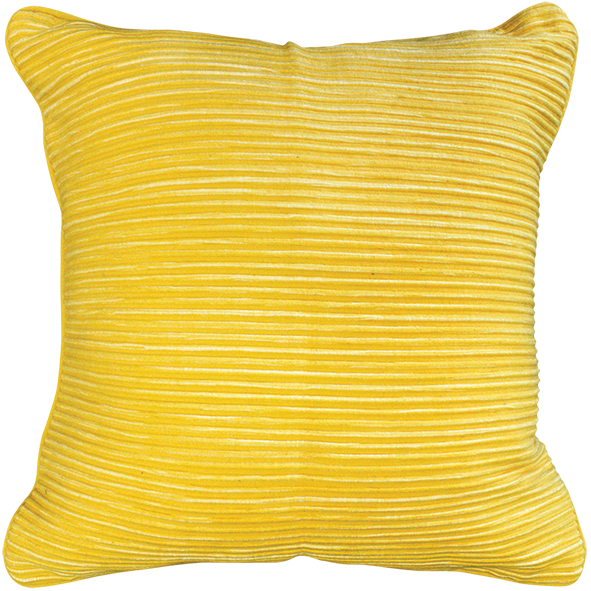 Rakaia Yellow Cushion (45x45cm) by Limon, crafted from 100% cotton, adds vibrant color and comfort to any space.