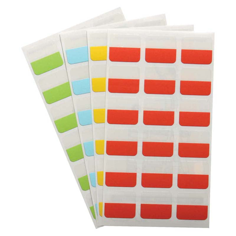 Colorful 3L Index Tab 25mm Assorted 72 Pack for efficient document organization with ample labeling space.