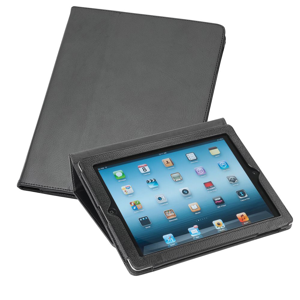 Premium imitation leather iPad cover with magnetic closure, designed for iPad 2, 3, and 4 for protection and style.