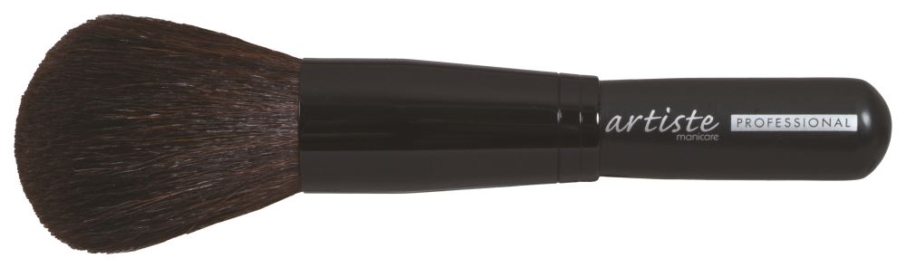 Rounded Powder Brush by Manicure with wide natural goat bristles for a flawless, light to medium powder application.