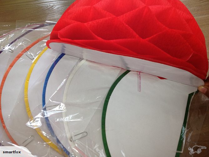 Orange paper honeycomb lanterns balls, 15cm, perfect for party decor, pack of 10, ready to hang for various occasions.