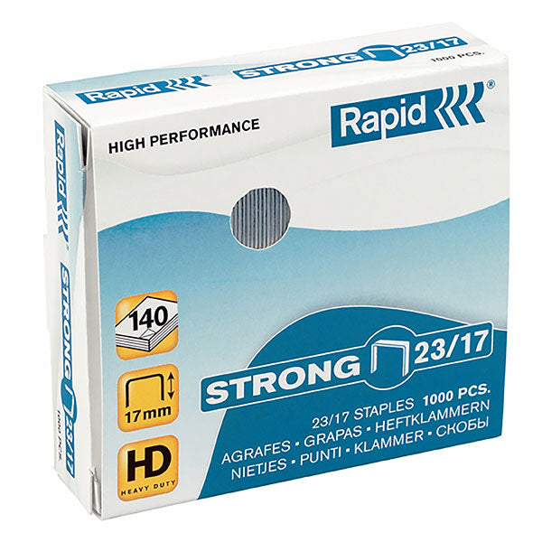 Rapid Staples 23/15mm Bx1000 Strong