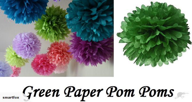 Set of 12 vibrant green paper lanterns (30cm), perfect for festive decor at any celebration. Easy to set up and style.
