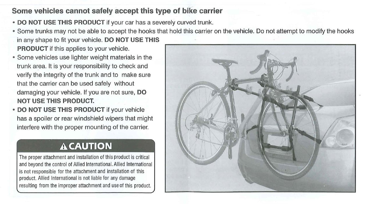 Trunk-mounted bicycle carrier for 3 bikes, durable steel, rubberized cradles, double arm design for stability, 40kg capacity.