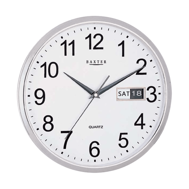 Baxter Windsor With Clock Day And Date 32cm Silver