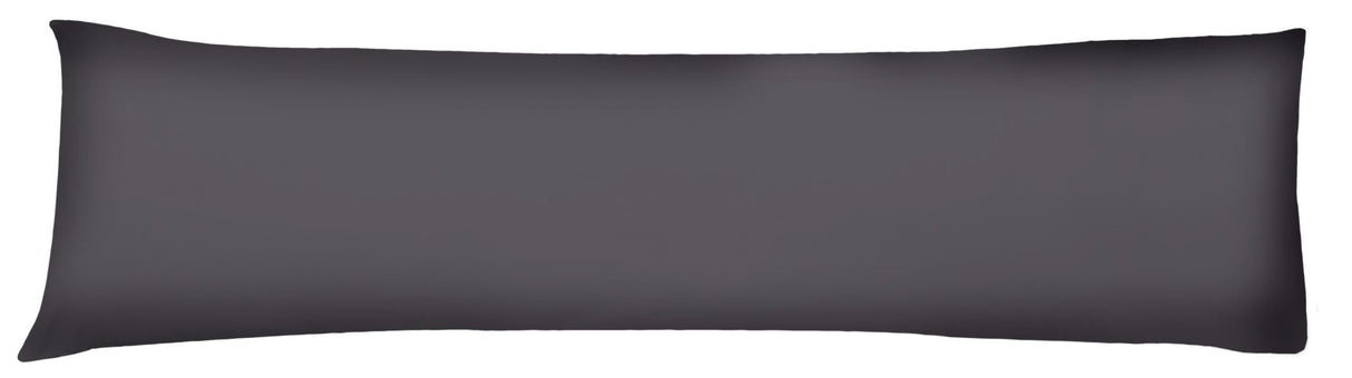 Pillowcase BODY in Charcoal, 300 TC breathable cotton, designed for comfort and durability with a sleek matte finish.