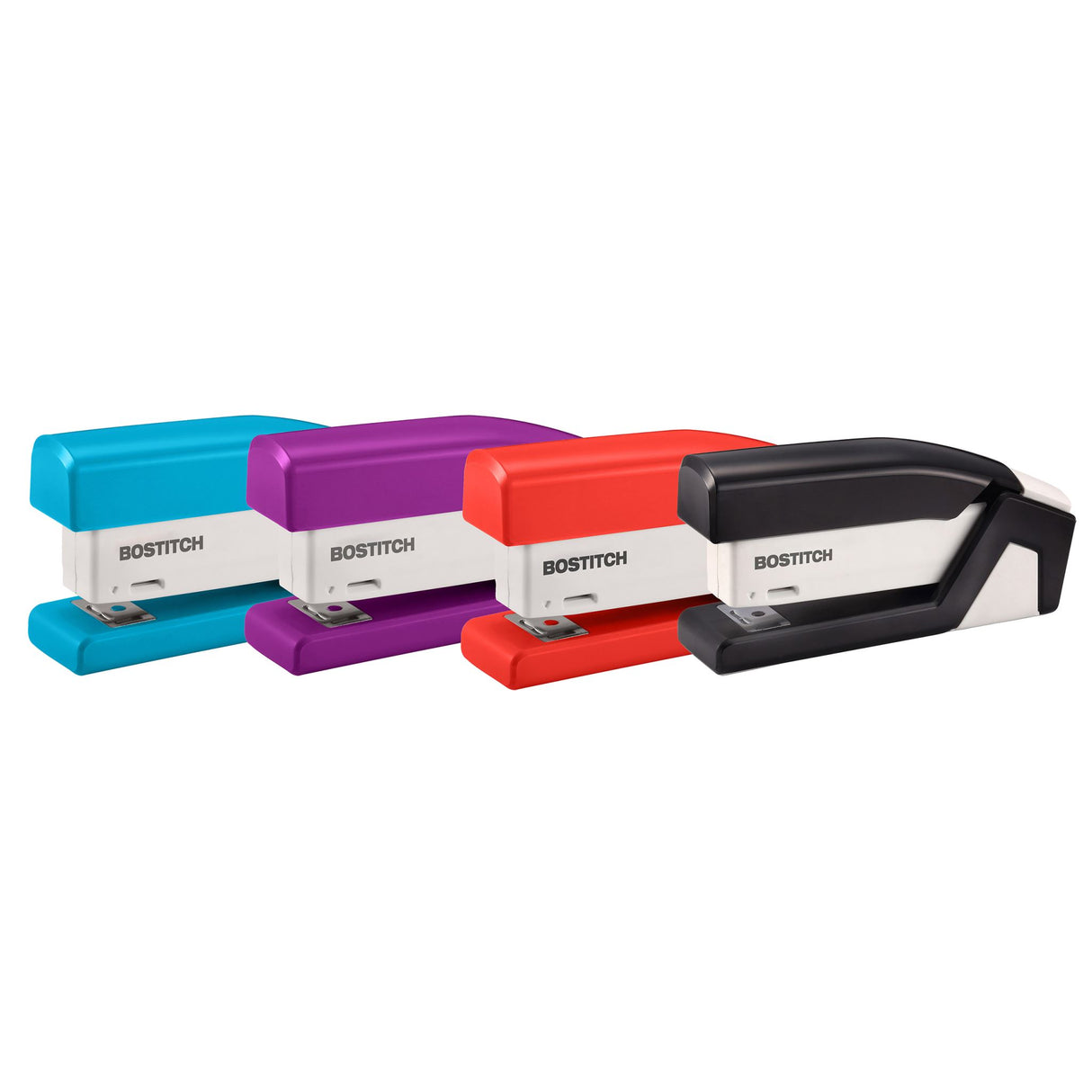 Compact Paperpro Injoy 20 Stapler in assorted colors, effortlessly staples 2-20 sheets with one-finger ease, jam-free performance.