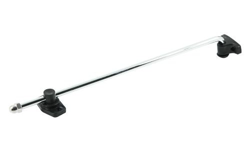 Chrome-plated Desk Stay 250mm for 'Fall Front' desks, providing sturdy support and modern elegance in a compact design.